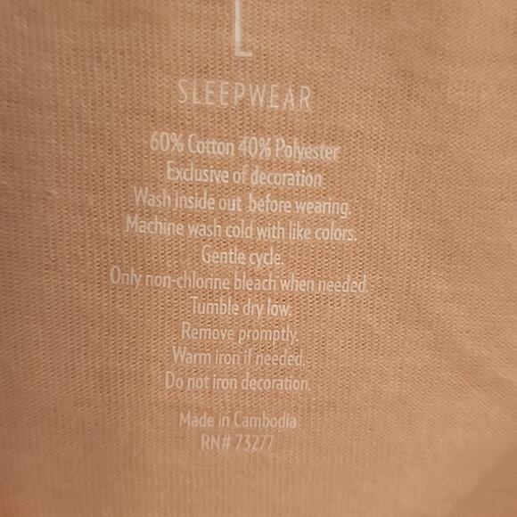 Croft & Barrow Peach Lounge Tee, NWT, Large - Picture 5 of 6